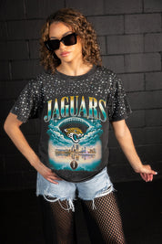 JACKSONVILLE JAGUARS SKY'S THE LIMIT VINTAGE WASH RHINESTONE TEE