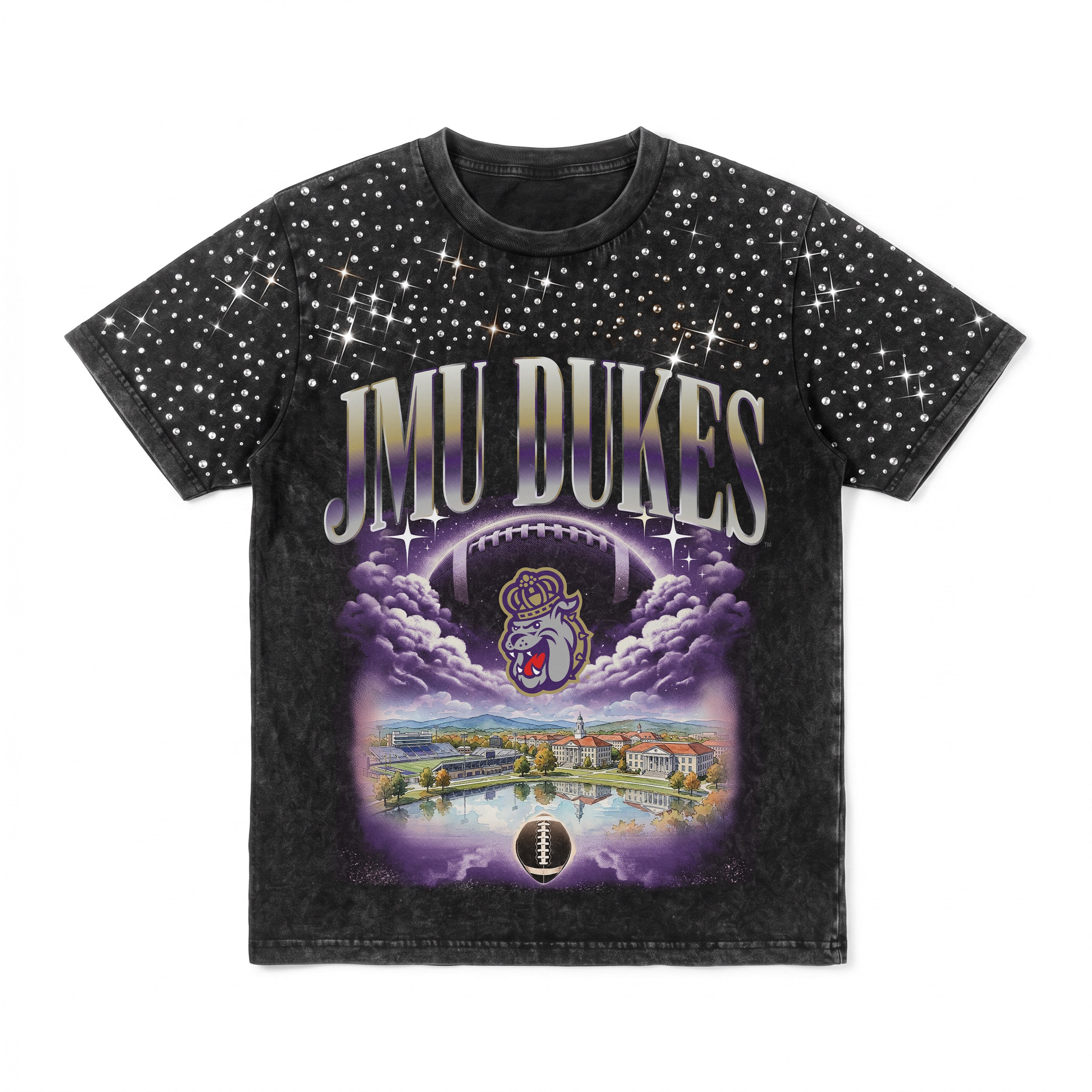 JAMES MADISON DUKES SKY'S THE LIMIT VINTAGE WASH RHINESTONE TEE