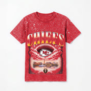 KANSAS CITY CHIEFS SKY'S THE LIMIT VINTAGE WASH RHINESTONE TEE