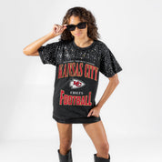 KANSAS CITY CHIEFS IN THE ZONE VINTAGE WASH RHINESTONE TEE
