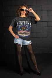 KENTUCKY WILDCATS SKY'S THE LIMIT VINTAGE WASH RHINESTONE TEE