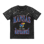 KANSAS JAYHAWKS IN THE ZONE VINTAGE WASH RHINESTONE TEE