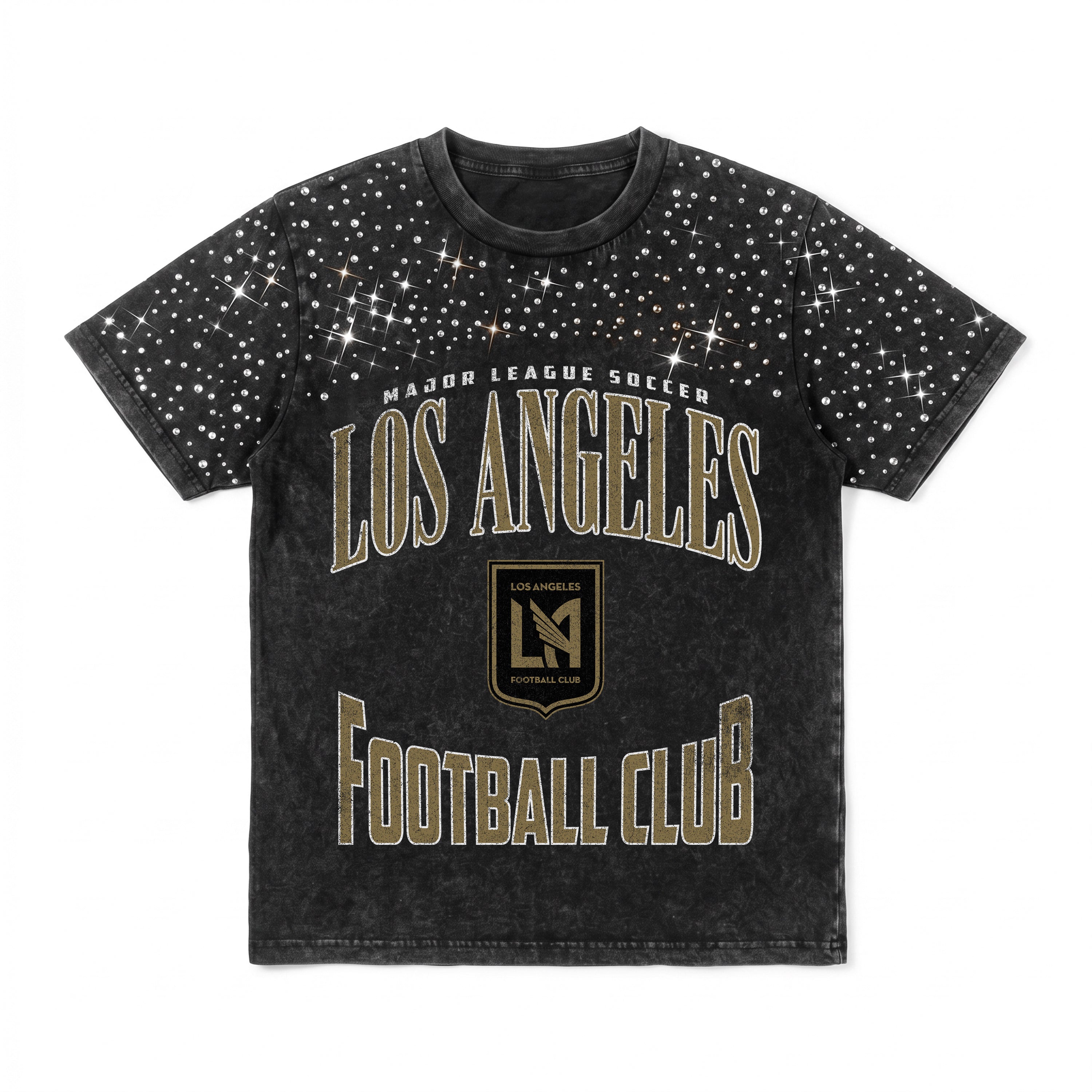 LOS ANGELES FC IN THE ZONE VINTAGE WASH RHINESTONE TEE