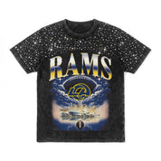 LOS ANGELES RAMS SKY'S THE LIMIT VINTAGE WASH RHINESTONE TEE