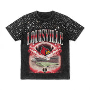 LOUISVILLE CARDINALS SKY'S THE LIMIT VINTAGE WASH RHINESTONE TEE