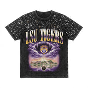 LSU TIGERS SKY'S THE LIMIT VINTAGE WASH RHINESTONE TEE