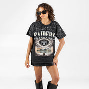 LAS VEGAS RAIDERS SKY'S THE LIMIT VINTAGE WASH RHINESTONE TEE