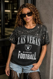 LAS VEGAS RAIDERS IN THE ZONE VINTAGE WASH RHINESTONE TEE