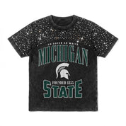MICHIGAN STATE SPARTANS IN THE ZONE VINTAGE WASH RHINESTONE TEE