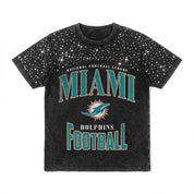 MIAMI DOLPHINS IN THE ZONE VINTAGE WASH RHINESTONE TEE