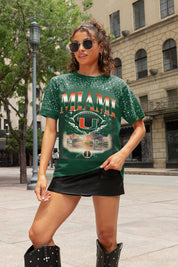 MIAMI HURRICANES SKY'S THE LIMIT VINTAGE WASH RHINESTONE TEE