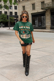 MIAMI HURRICANES SKY'S THE LIMIT VINTAGE WASH RHINESTONE TEE