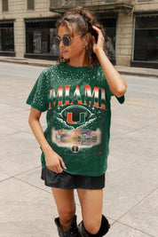 MIAMI HURRICANES SKY'S THE LIMIT VINTAGE WASH RHINESTONE TEE