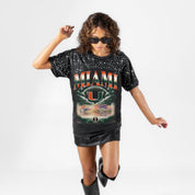 MIAMI HURRICANES DREAM BIG VINTAGE WASH RHINESTONE TEE