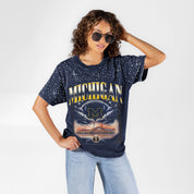 MICHIGAN WOLVERINES SKY'S THE LIMIT VINTAGE WASH RHINESTONE TEE