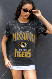 MISSOURI TIGERS IN THE ZONE VINTAGE WASH RHINESTONE TEE