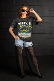 NORTH DAKOTA STATE BISON SKY'S THE LIMIT VINTAGE WASH RHINESTONE TEE