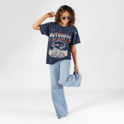 NEW ENGLAND PATRIOTS SKY'S THE LIMIT VINTAGE WASH RHINESTONE TEE