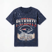 NEW ENGLAND PATRIOTS SKY'S THE LIMIT VINTAGE WASH RHINESTONE TEE