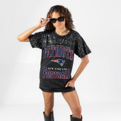 NEW ENGLAND PATRIOTS IN THE ZONE VINTAGE WASH RHINESTONE TEE