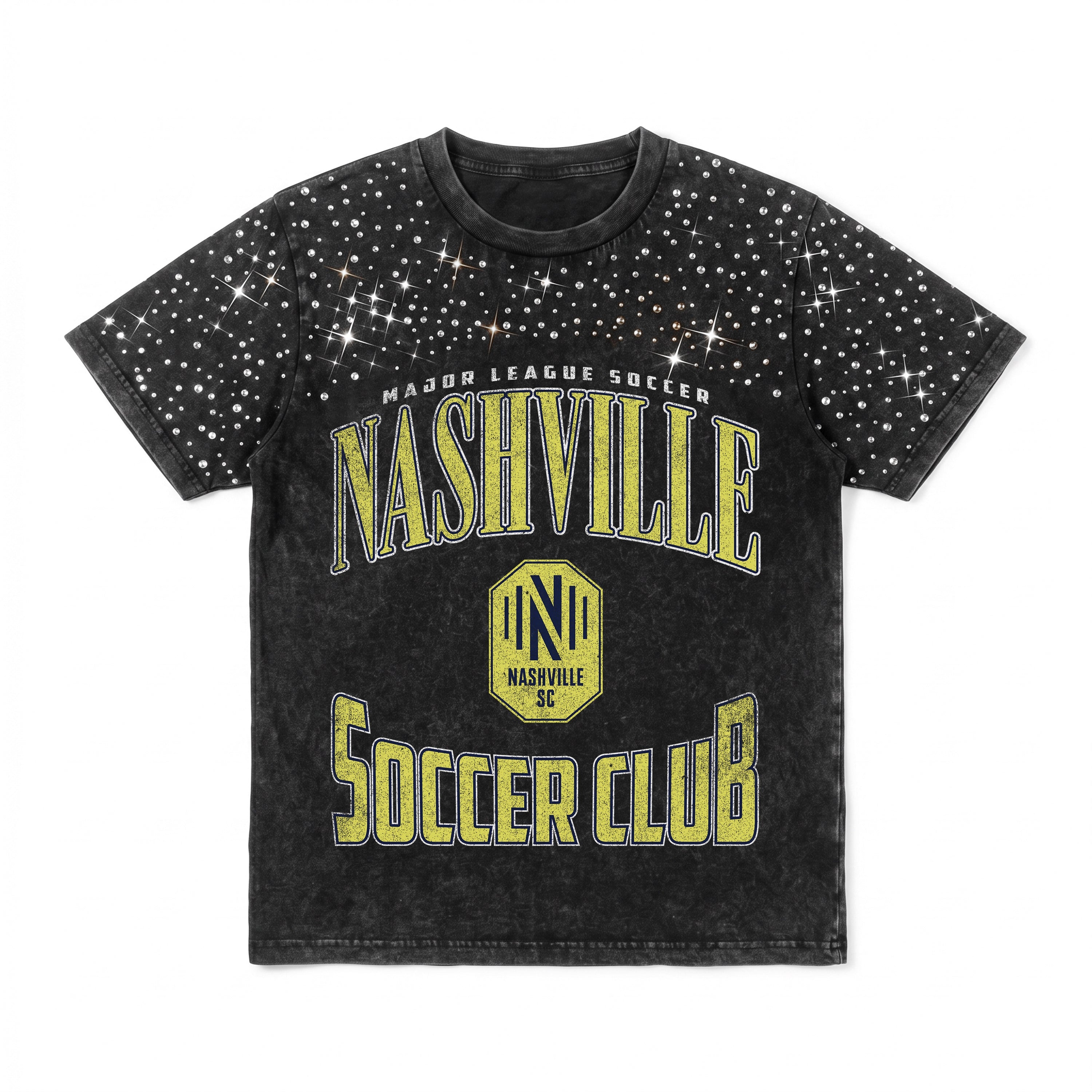 NASHVILLE SC IN THE ZONE VINTAGE WASH RHINESTONE TEE