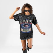 NEW YORK GIANTS SKY'S THE LIMIT VINTAGE WASH RHINESTONE TEE