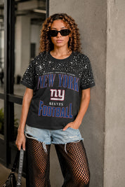 NEW YORK GIANTS IN THE ZONE VINTAGE WASH RHINESTONE TEE