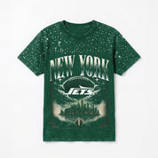 NEW YORK JETS SKY'S THE LIMIT VINTAGE WASH RHINESTONE TEE