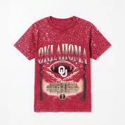 OKLAHOMA SOONERS SKY'S THE LIMIT VINTAGE WASH RHINESTONE TEE