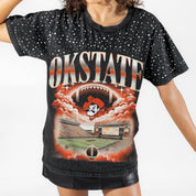 OKLAHOMA STATE COWBOYS SKY'S THE LIMIT VINTAGE WASH RHINESTONE TEE