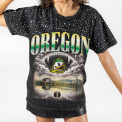 OREGON DUCKS SKY'S THE LIMIT VINTAGE WASH RHINESTONE TEE