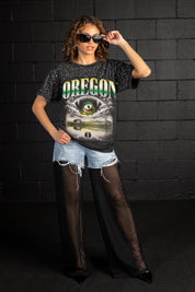 OREGON DUCKS SKY'S THE LIMIT VINTAGE WASH RHINESTONE TEE