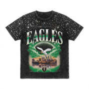 PHILADELPHIA EAGLES SKY'S THE LIMIT VINTAGE WASH RHINESTONE TEE