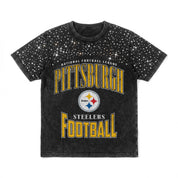 PITTSBURGH STEELERS IN THE ZONE VINTAGE WASH RHINESTONE TEE