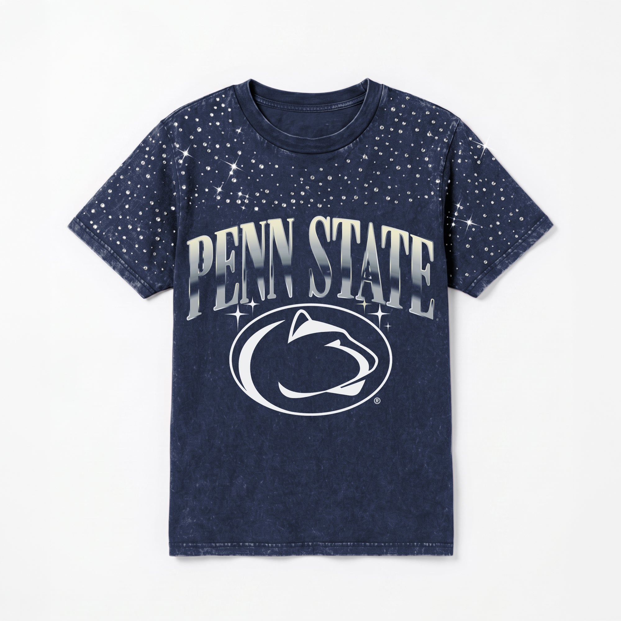 PENN STATE NITTANY LIONS SKY'S THE LIMIT VINTAGE WASH RHINESTONE TEE