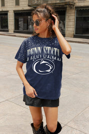PENN STATE NITTANY LIONS SKY'S THE LIMIT VINTAGE WASH RHINESTONE TEE