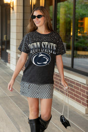 PENN STATE NITTANY LIONS DREAM BIG VINTAGE WASH RHINESTONE TEE