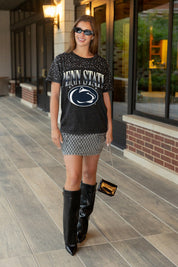 PENN STATE NITTANY LIONS DREAM BIG VINTAGE WASH RHINESTONE TEE