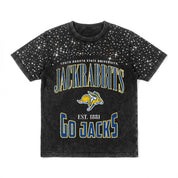 SOUTH DAKOTA STATE JACKRABBITS IN THE ZONE VINTAGE WASH RHINESTONE TEE