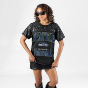 SEATTLE SEAHAWKS IN THE ZONE VINTAGE WASH RHINESTONE TEE