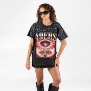 SAN FRANCISCO 49ERS SKY'S THE LIMIT VINTAGE WASH RHINESTONE TEE