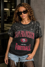 SAN FRANCISCO 49ERS IN THE ZONE VINTAGE WASH RHINESTONE TEE