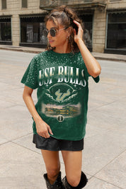 SOUTH FLORIDA BULLS SKY'S THE LIMIT VINTAGE WASH RHINESTONE TEE