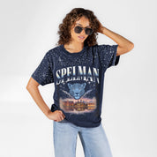 SPELMAN COLLEGE JAGUARS SKY'S THE LIMIT VINTAGE WASH RHINESTONE TEE