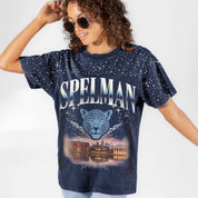 SPELMAN COLLEGE JAGUARS SKY'S THE LIMIT VINTAGE WASH RHINESTONE TEE