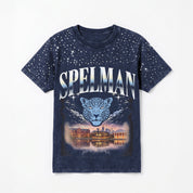 SPELMAN COLLEGE JAGUARS SKY'S THE LIMIT VINTAGE WASH RHINESTONE TEE