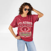 STANFORD CARDINAL SKY'S THE LIMIT VINTAGE WASH RHINESTONE TEE
