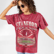 STANFORD CARDINAL SKY'S THE LIMIT VINTAGE WASH RHINESTONE TEE