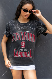 STANFORD CARDINAL IN THE ZONE VINTAGE WASH RHINESTONE TEE