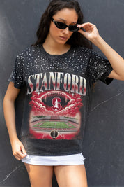STANFORD CARDINAL DREAM BIG VINTAGE WASH RHINESTONE TEE